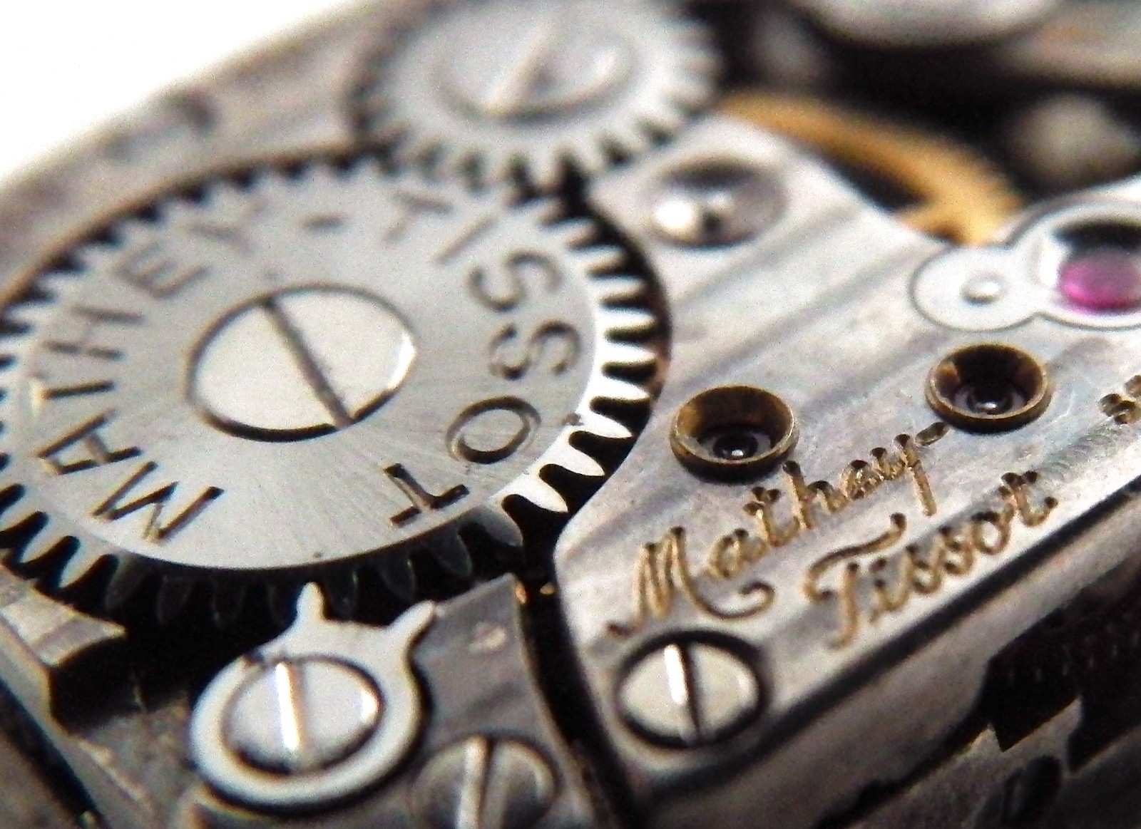 Mathey Tissot Vintage Swiss Watch Movement. With Dial & Hands. Parts or Repair