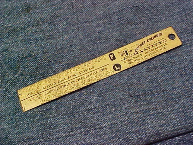 Vintage Rocket Cylinder SUC Watch Crystal Brass gage gauge
