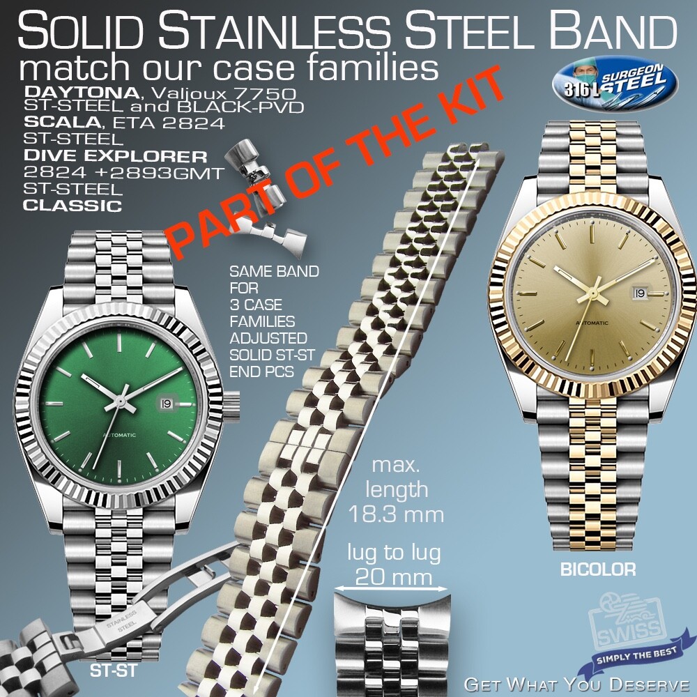 DO IT YOURSELF KIT: CLASSIC CASE Ø 40 MM – FIT ETA 2834 KIT: 6 VARIATIONS