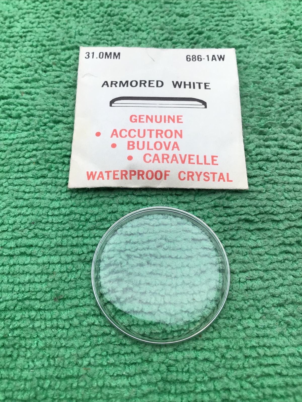 Genuine Bulova Accutron Part # 686-1AW, 31.0 mm Watch Crystal