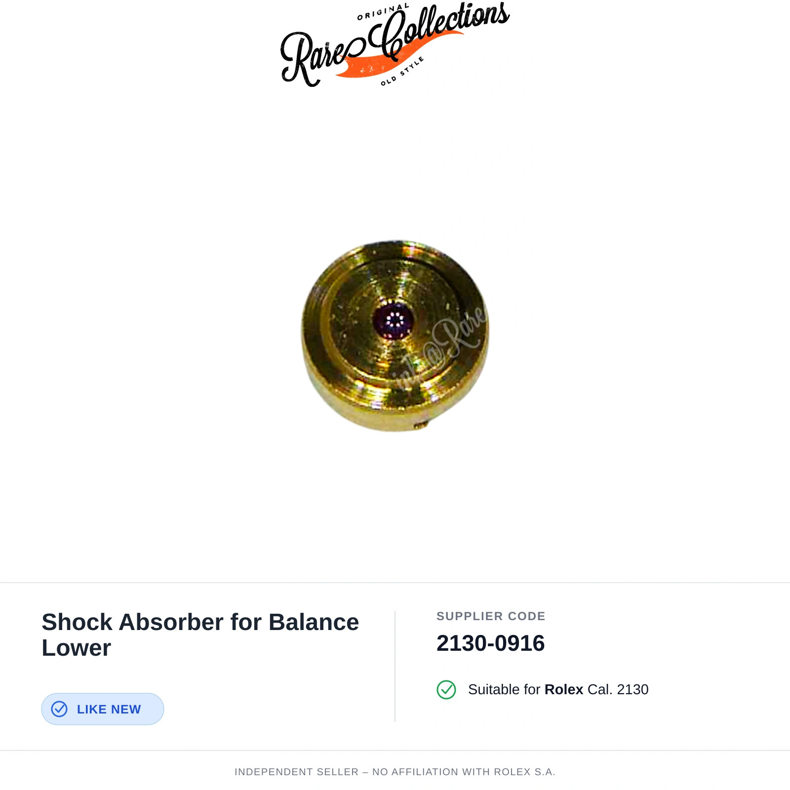 Shock Absorber for Balance Lower Rolex (cod. 2130-0916) — Excellent Condition