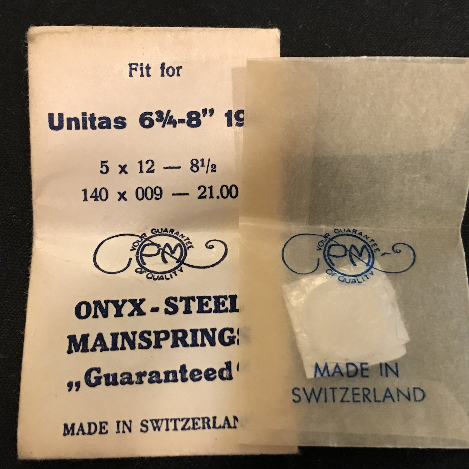 PM Mainspring for UNITAS caliber 190 – Steel