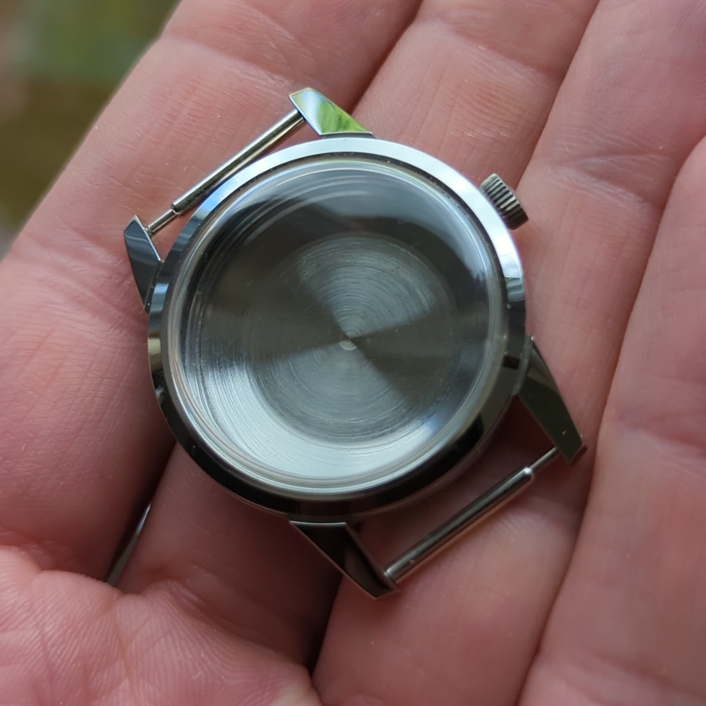 1960s Swiss Steel Waterproof Watch Case 33mm For Movement Rehoming (WD)