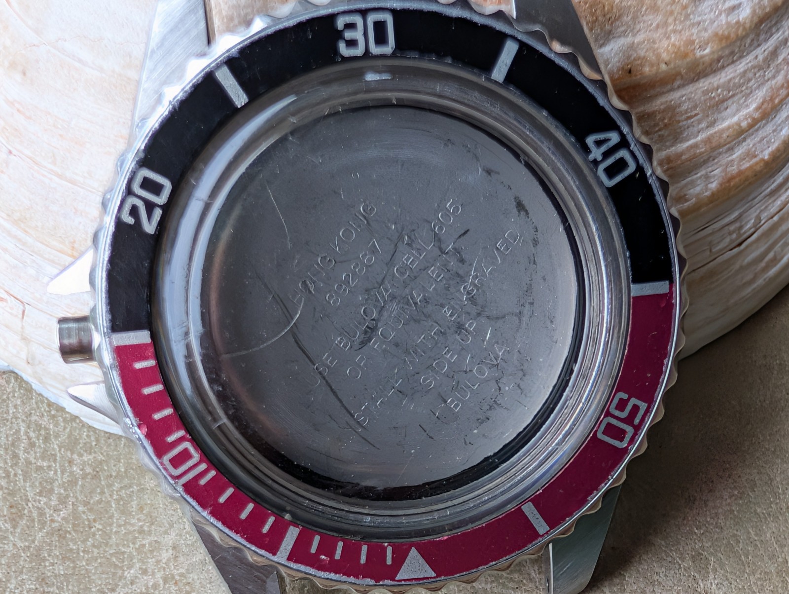 Vintage 1980 Bulova Caravelle Quartz ‘892887’ Diver CASE/BEZEL/INSERT/CRYSTAL