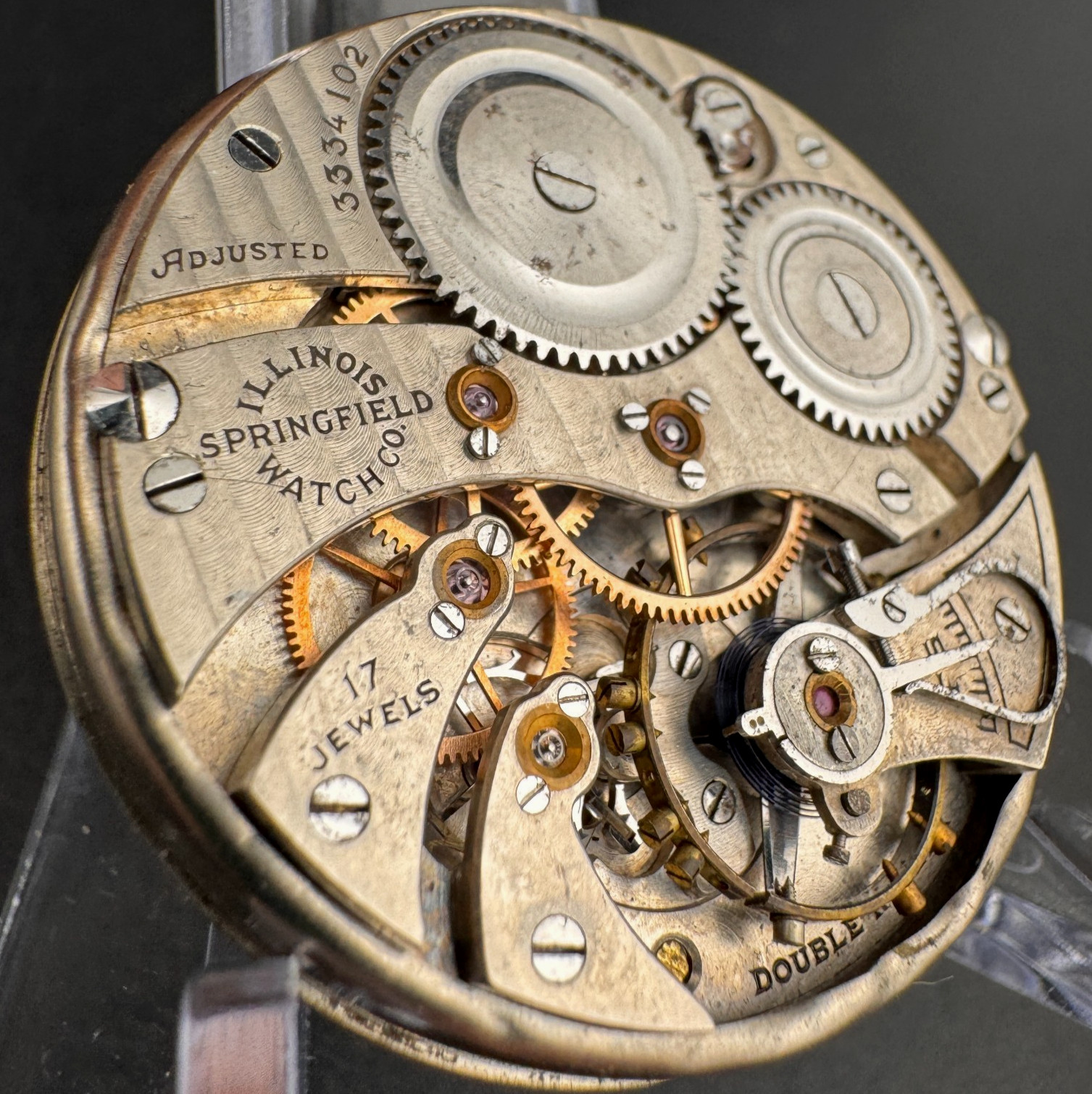 1918 Illinois Patrician Model 3 Grade 405 17J 12s Pocket Watch Movement Repair