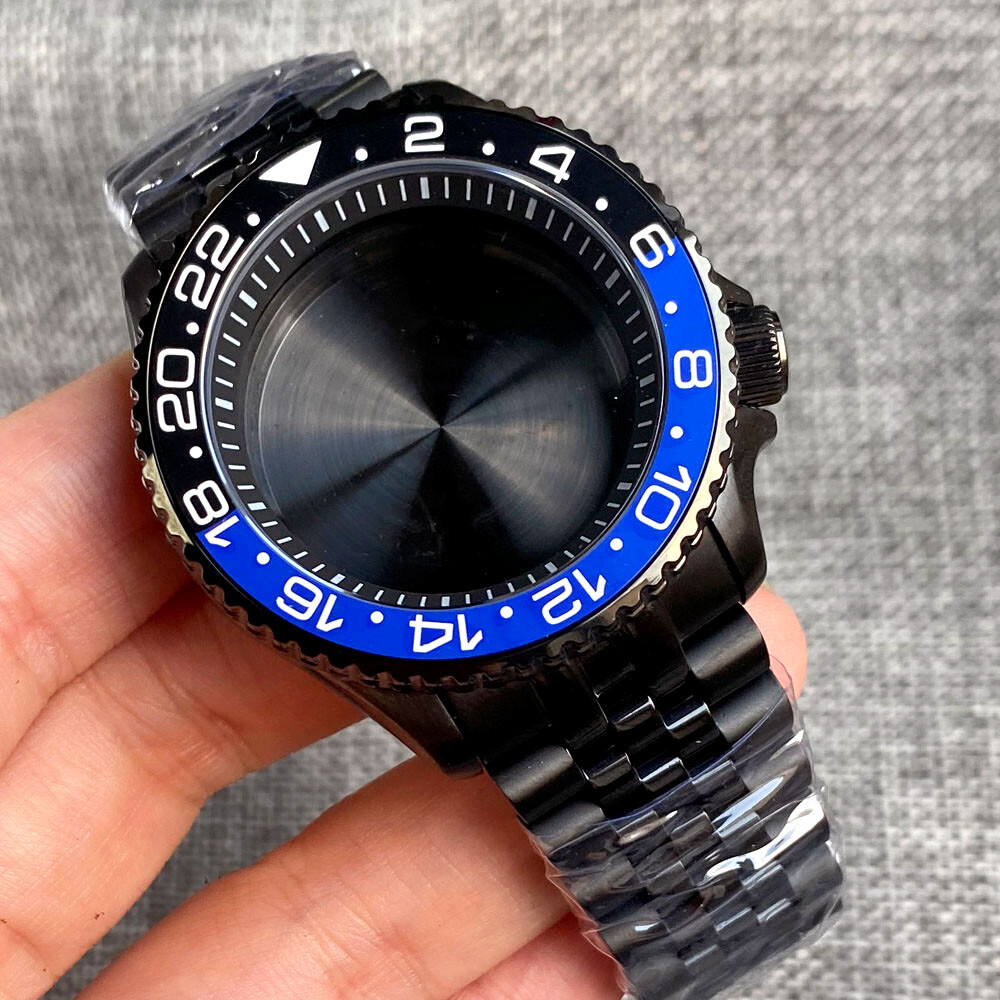 20ATM 42mm Sapphire Glass Black PVD Watch Case Fit SKX 007 NH34 NH35 NH36 2824