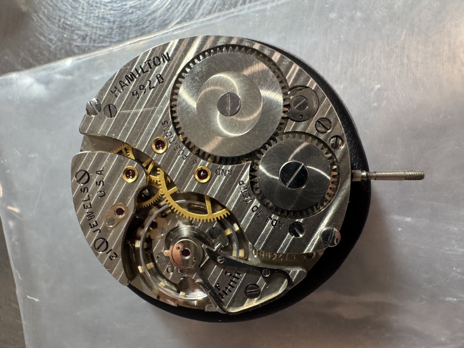 Hamilton 16S Model 992B Movement w/ 24 Hour Canadian Dial -RUNS- Railroad Grade
