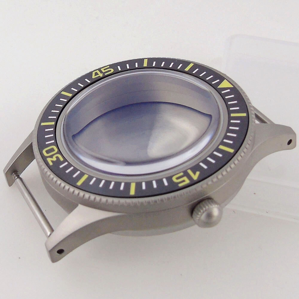 40mm Sapphire Glass Watch Case Fit 50-FATHOMS NH35 NH36 2824 Super luminous