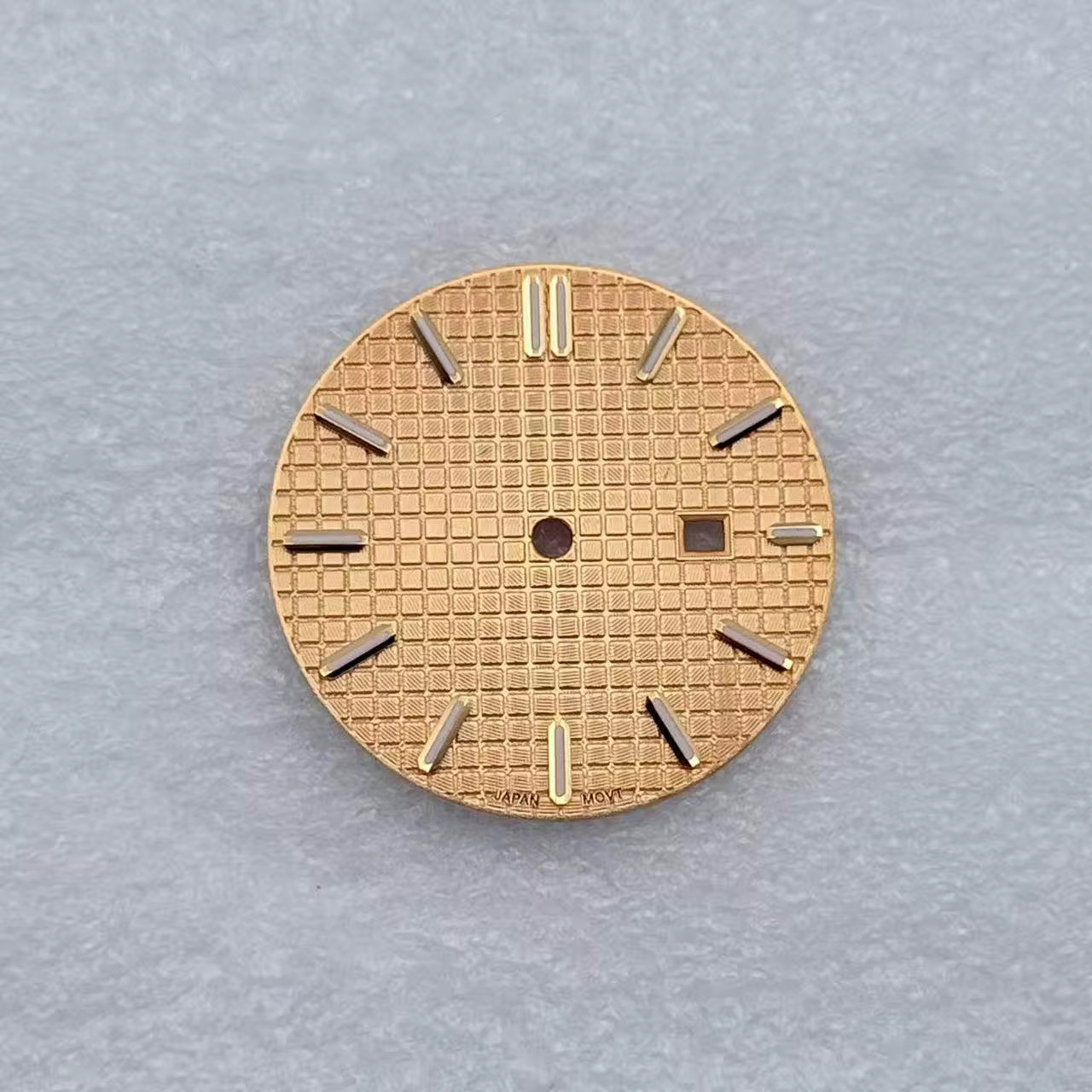 25.8Mm No Logo Waffle Texture Watch Dial Ladies Style Green Lume Modified for Se