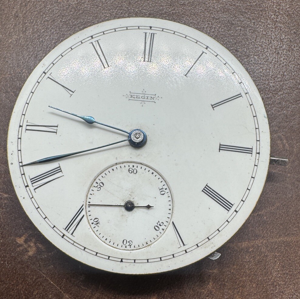 Rare 1884 ELGIN GRADE 67 8S 15J Pocket Watch Movement – For Repair