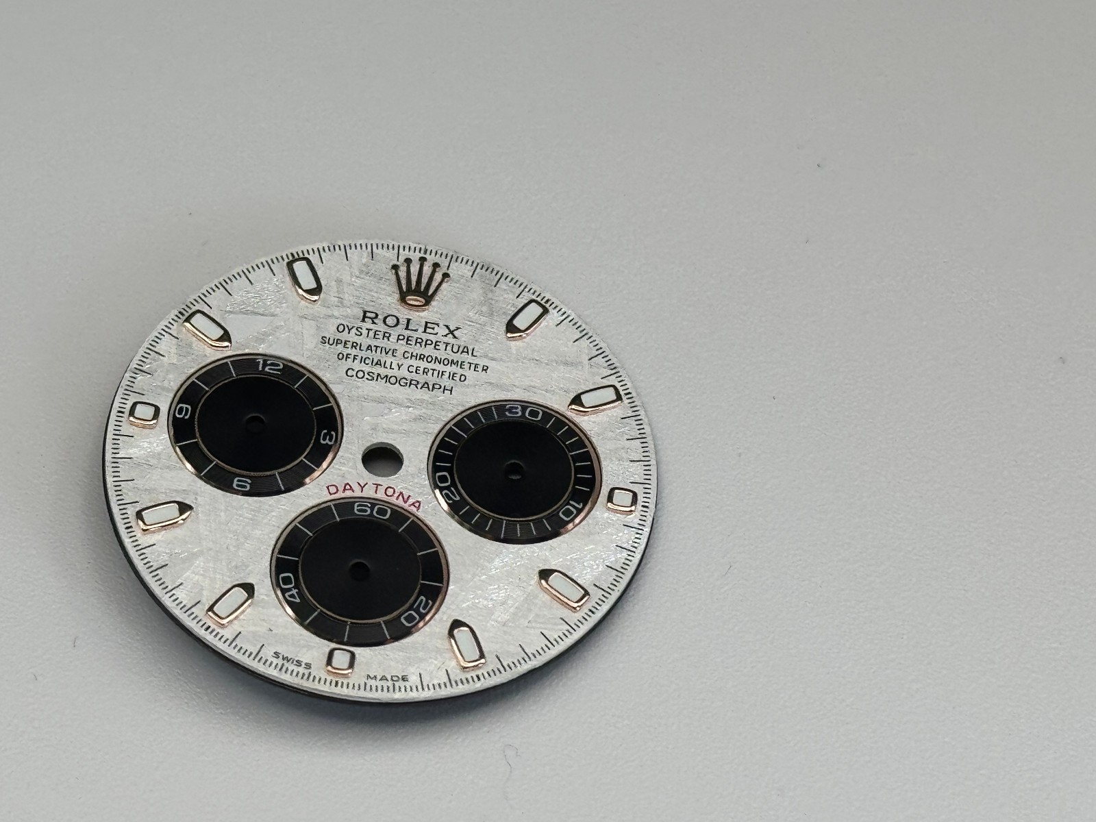 Rolex Daytona 116520 116500 Genuine Meteorite Dial – Rose Gold Markers – Gibeon