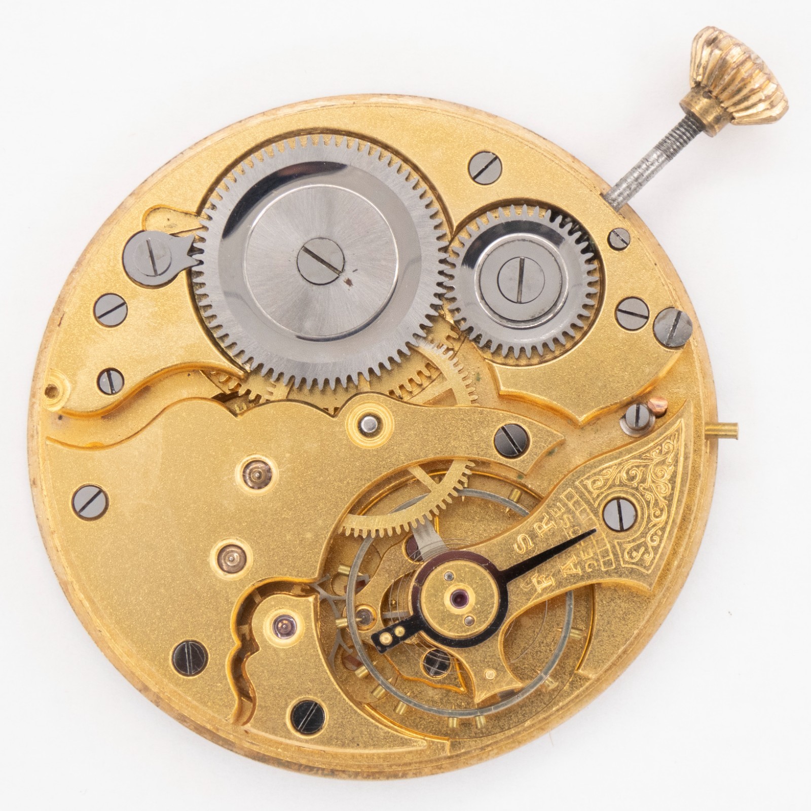 Chronometre Suisse 41.4 x 7.2 mm Antique Pocket Watch Movement, Runs a Bit