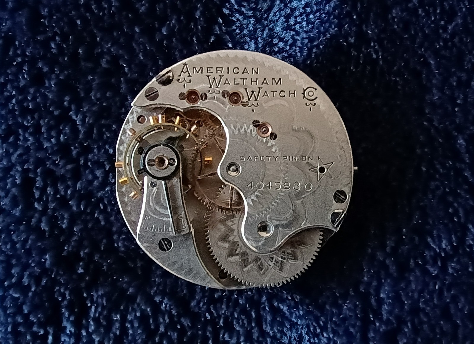 VINTAGE 6S WALTHAM POCKET WATCH MOVEMENT, GR. H , RUNNING, YEAR 1889-1890