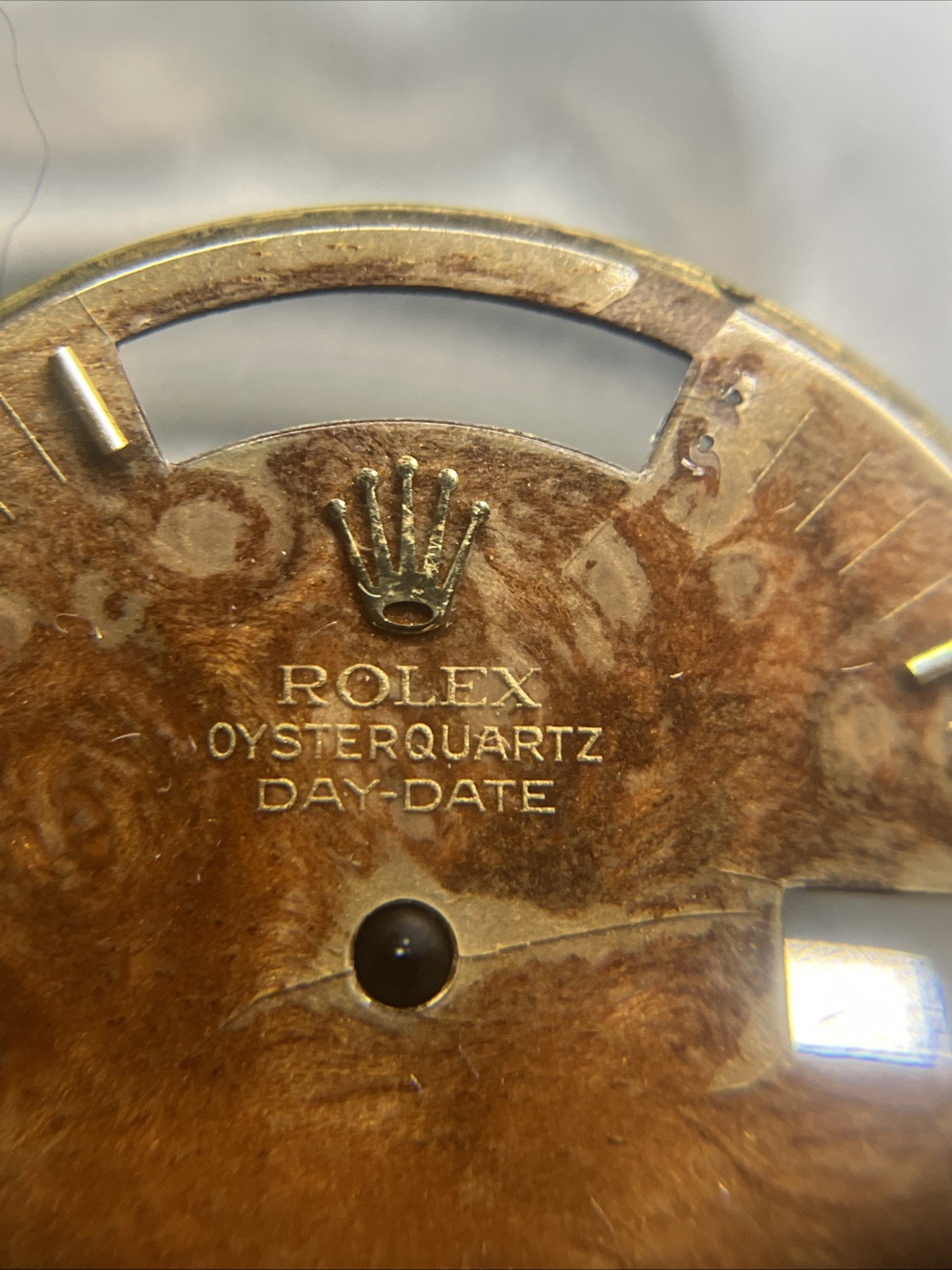 Genuine Rolex Oysterquartz Day Date 19018 Wood Dial