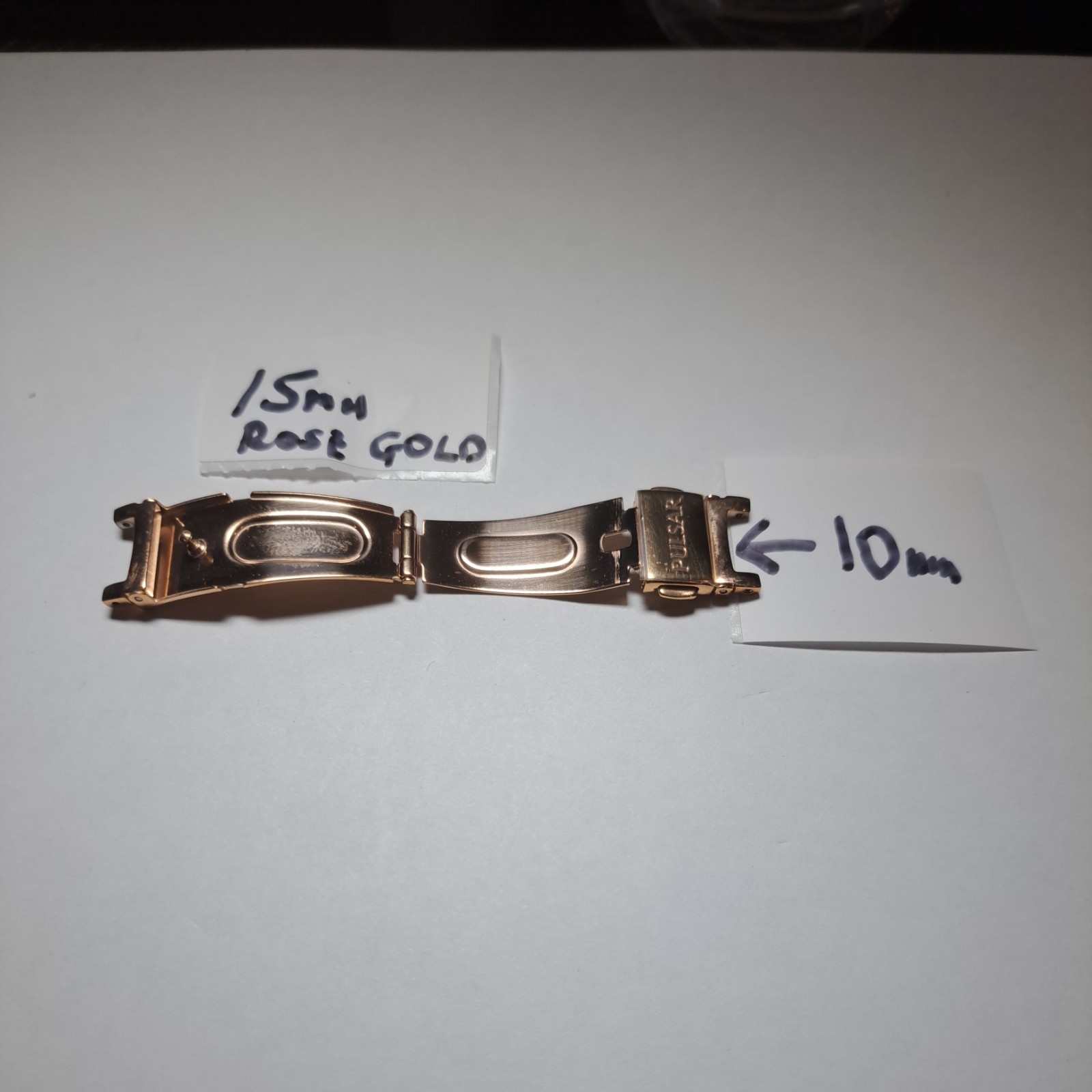 PULSAR GENUINE CATCH 15MM /10MM STAINLESS STEEL ROSE GOLD PLATED