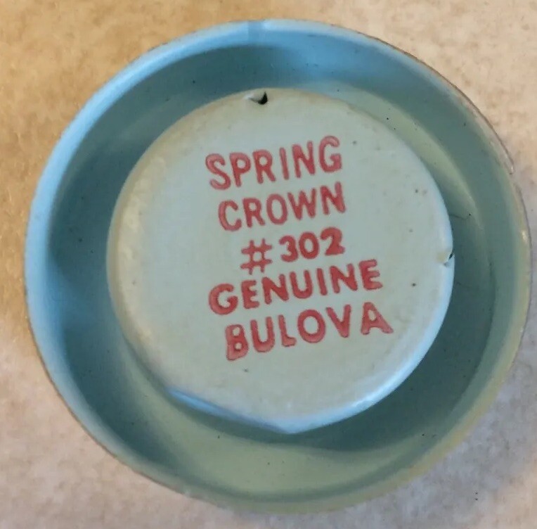 Bulova Spring Crown #302 Silver In Color