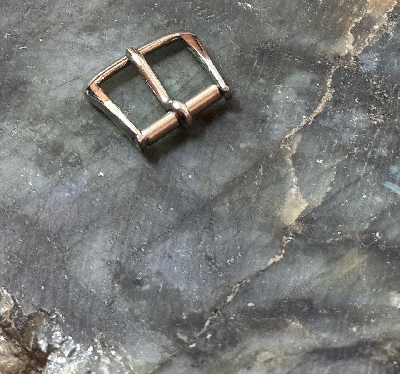 Vintage steel watch buckle 10mm opening c. 1950s/60s fits dressy ladies bands