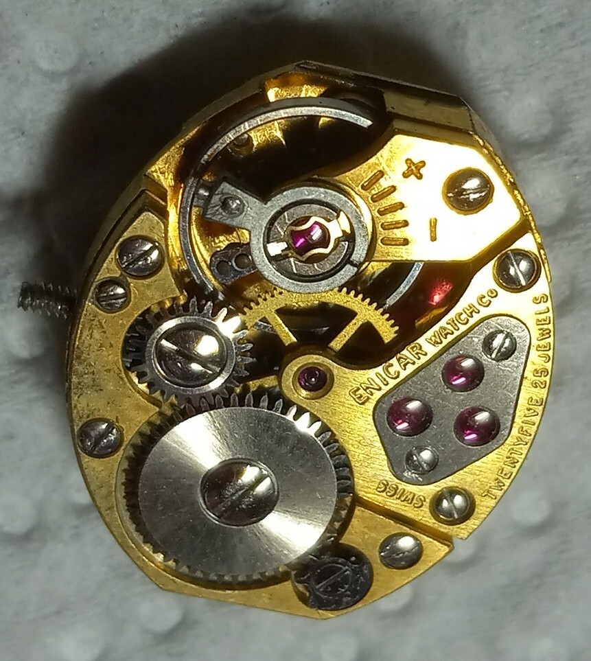 A very nice looking Enicar 25 jewels ladies watch Movement for parts or repair