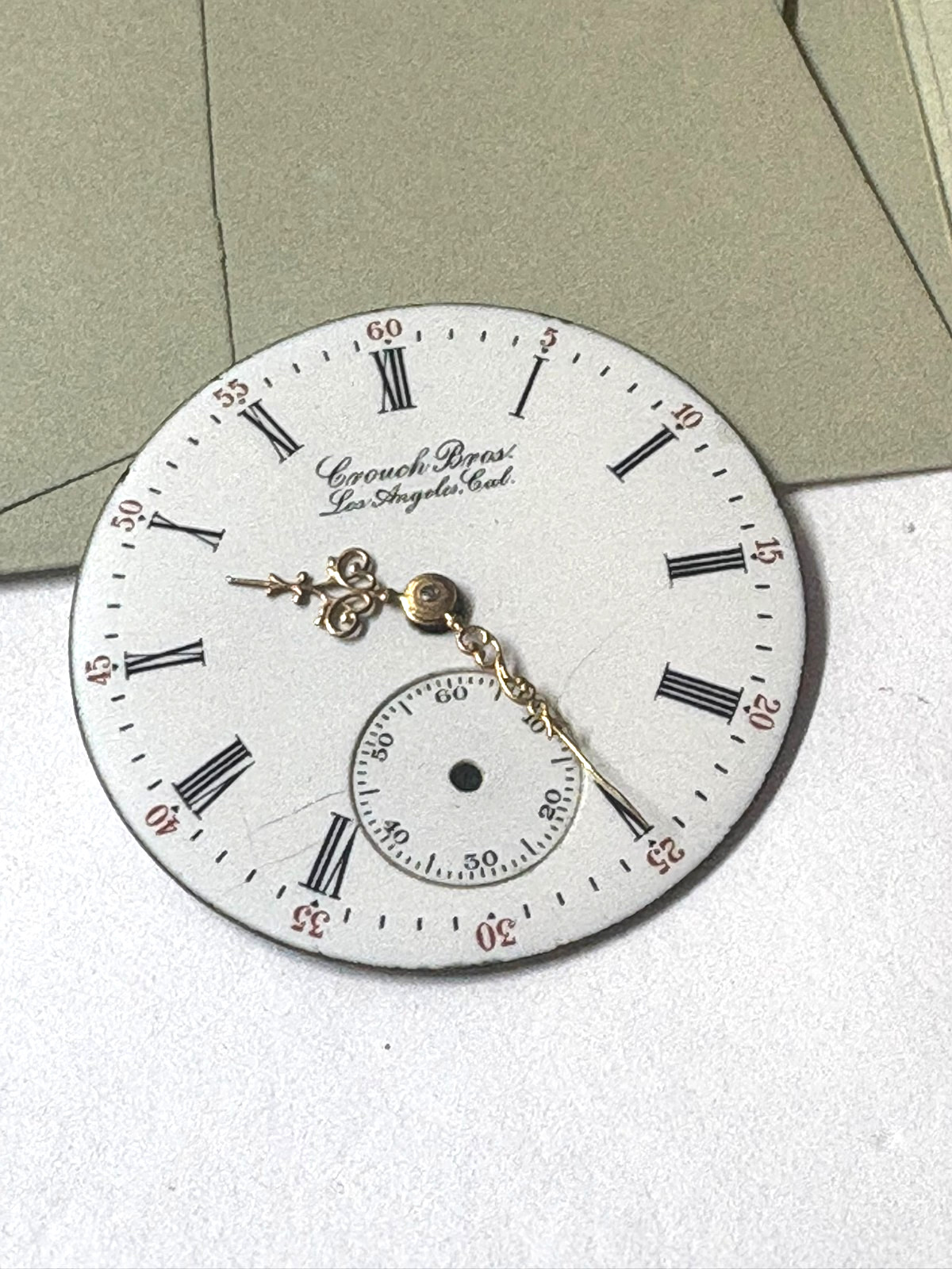 WALTHAM 0 SIZE POCKETWATCH PORCELAIN DIAL ” SEE AD “—-B-148