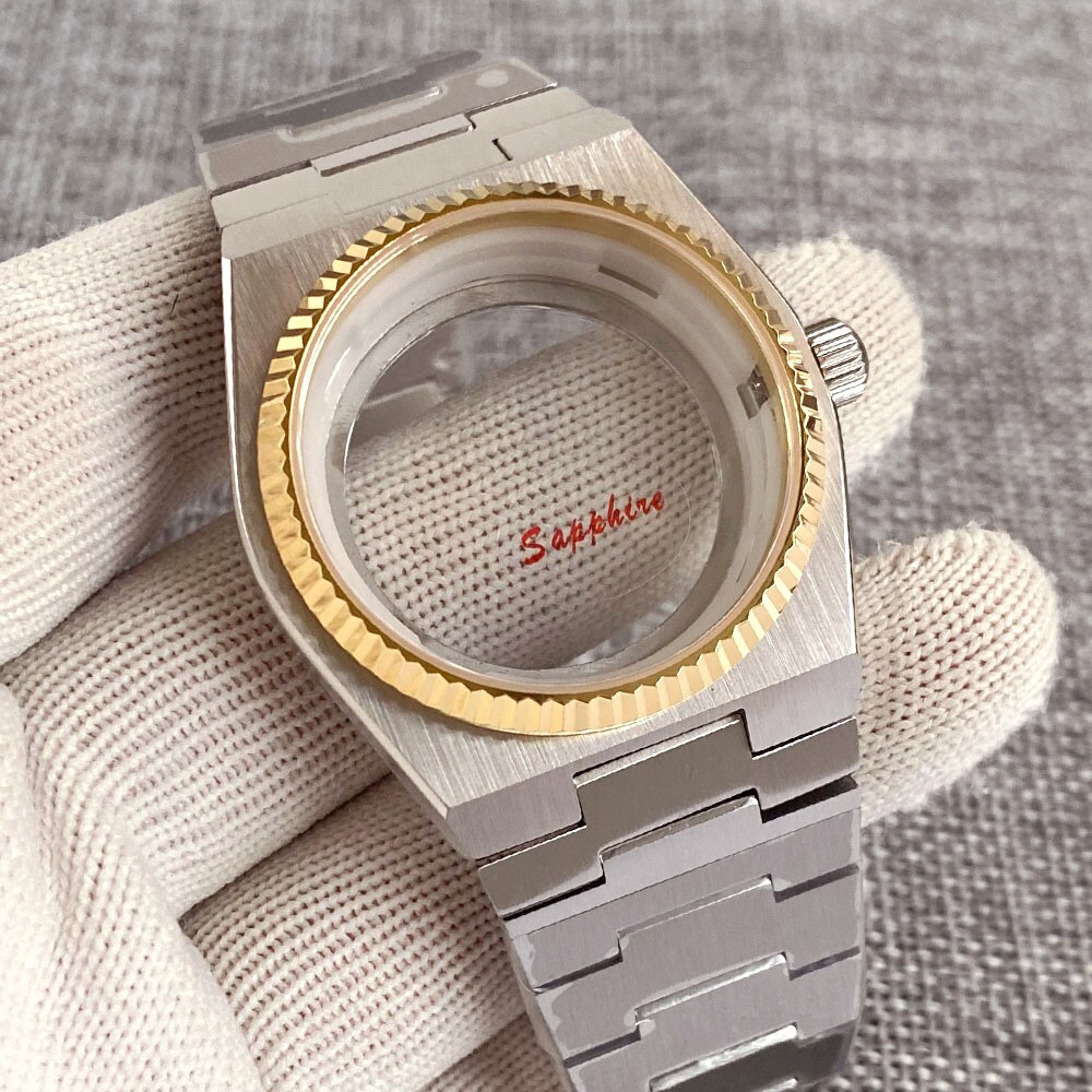 PRX New Silver Fluted 10ATM Sapphire Watch Case For NH34 NH35 NH36 Super Player