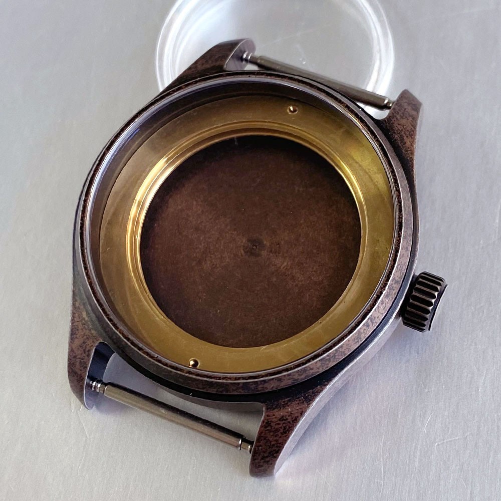 Retro 39mm Pilot Sapphire 20ATM Watch Case For Seiko NH35 NH36 ETA2824 Movement