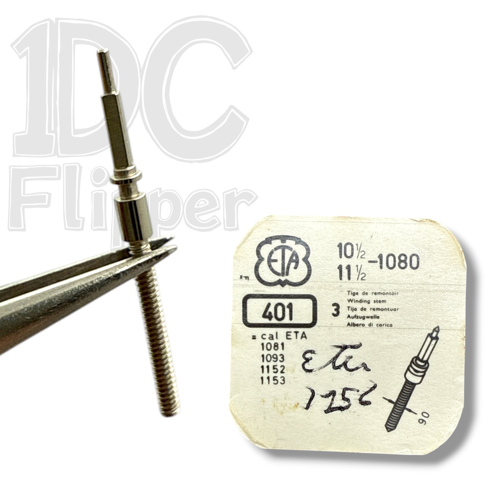 ETA 1080 401/108 WINDING STEM BestFit 200/126F, 0.90, 15.6mm Fits Multiple Read!