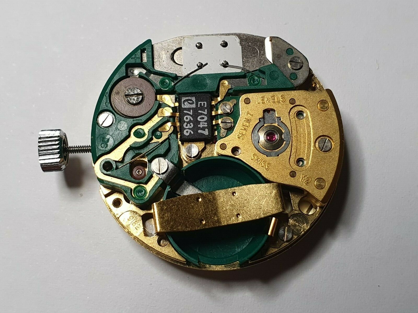 Lanco Quartz Electronic watch movement complete – working Esa 9182