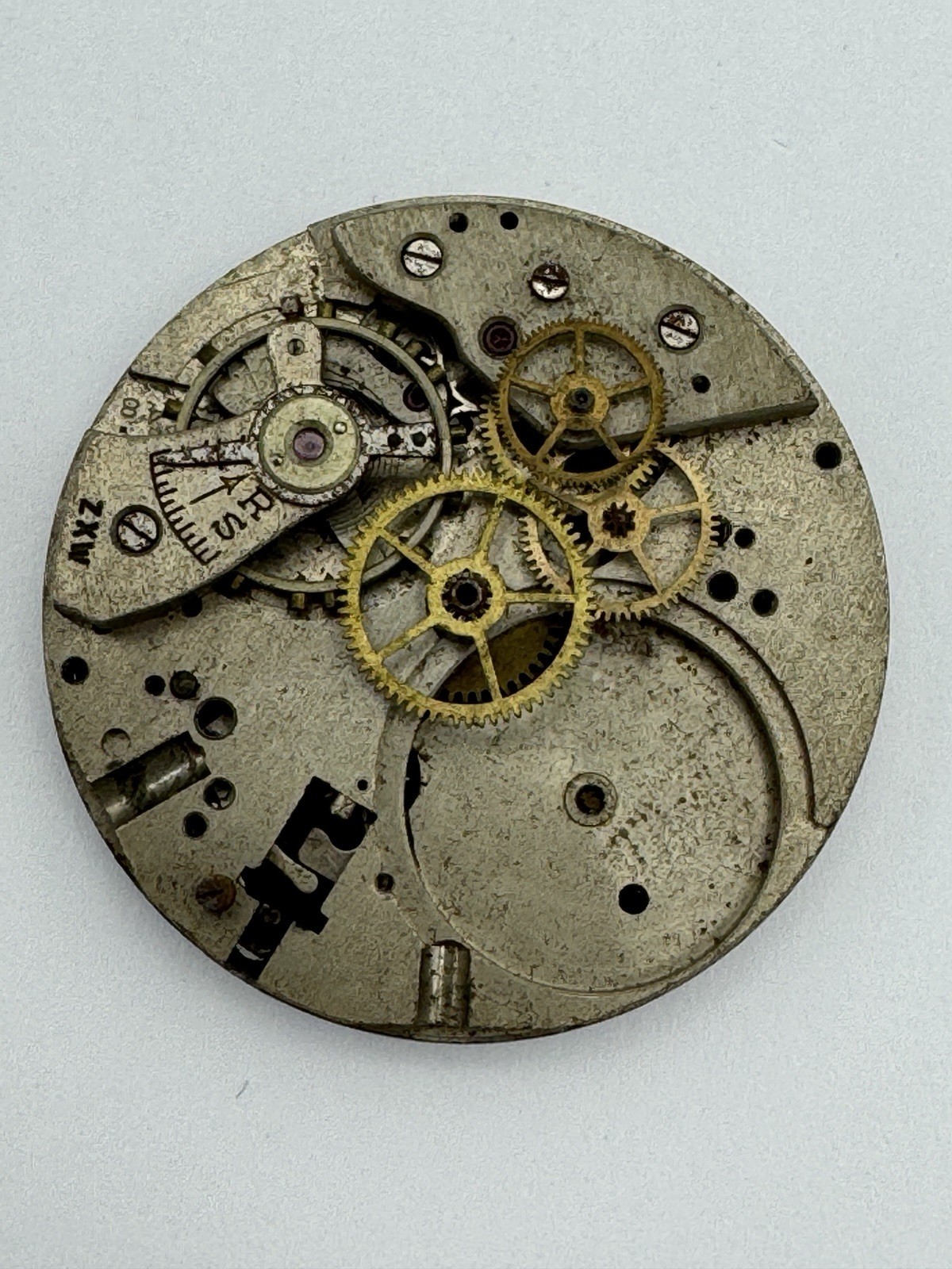 Vintage Kent Chronograph Partial Wristwatch Movement For Parts Or Repair