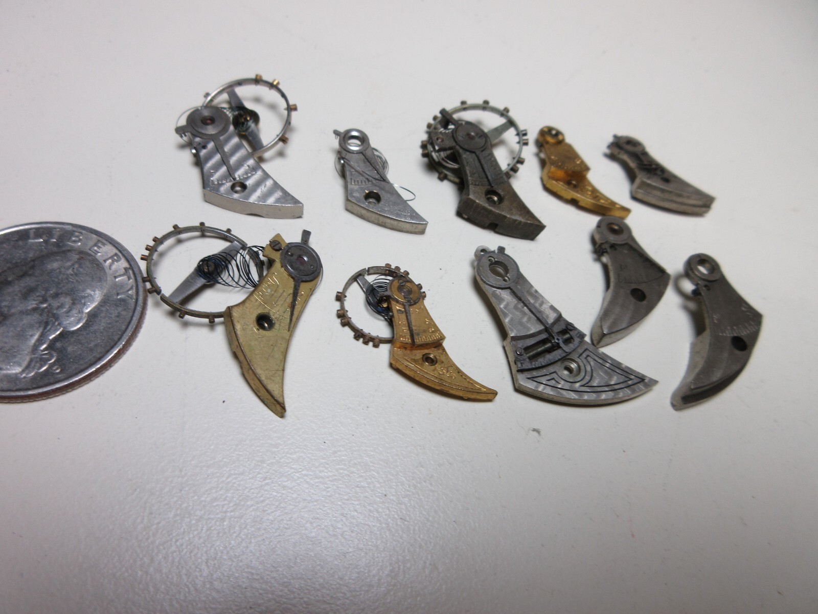 VTG LOT OF POCKET WATCH BALANCE COCKS WATCHMAKER REPLACEMENT PARTS STEAMPUNK #6