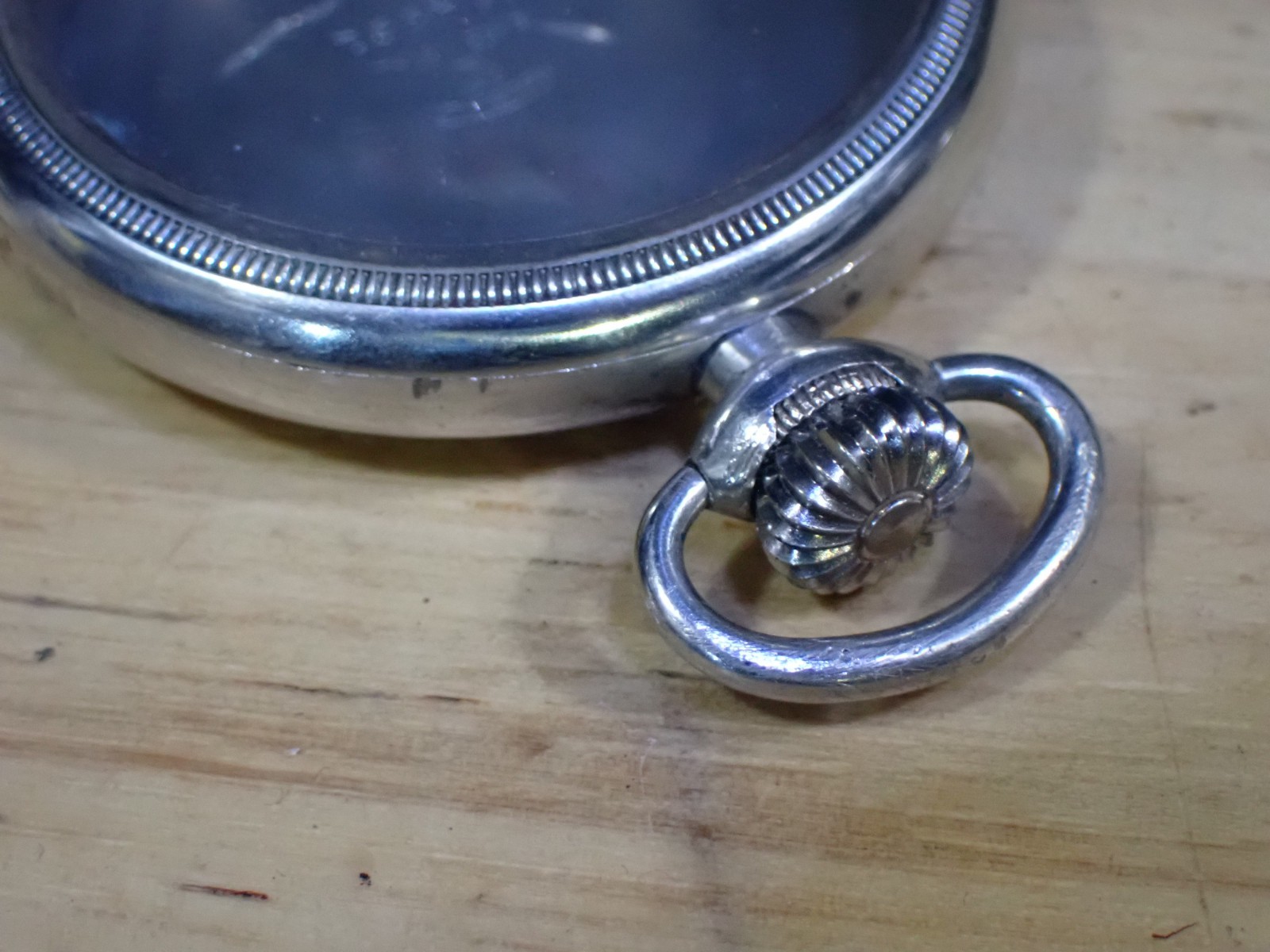 Vintage Crescent Swing Out Pocket Watch Case Silverode good used 16s 814999