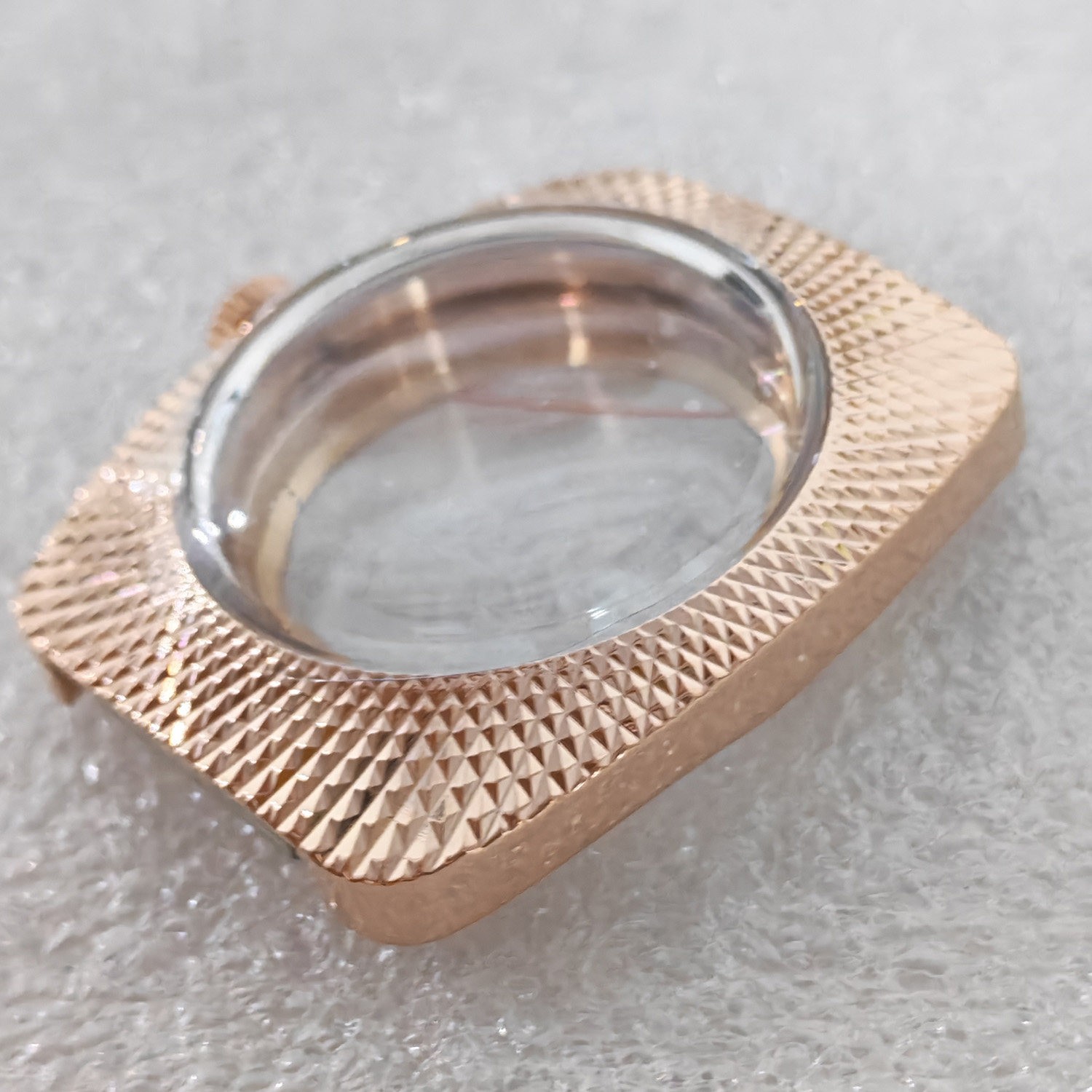 Watch Part Geometric Watch Case & Strap Assembly 36.5mm Fit NH35 NH36 Movement