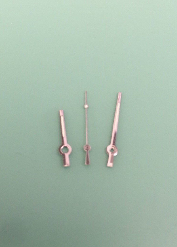 Luminous Silver Watch Hands Set 120/70/20 – Fits Many ETA, Ronda, RLX, Timex Etc