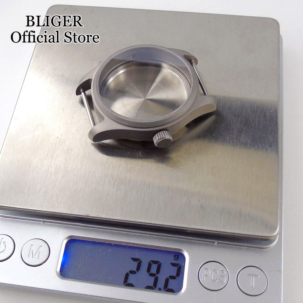 39mm Pilot 20BAR Waterproof Titanium Dive Watch Case 33.5mm Dial for Nh35 PT