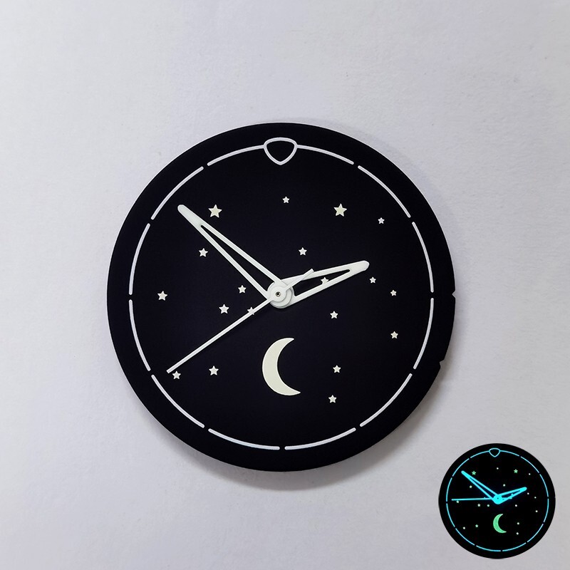 DS Romantic Stars and Moons Companion Blue Lume Matte Black NH35 NH38 S Mod 007