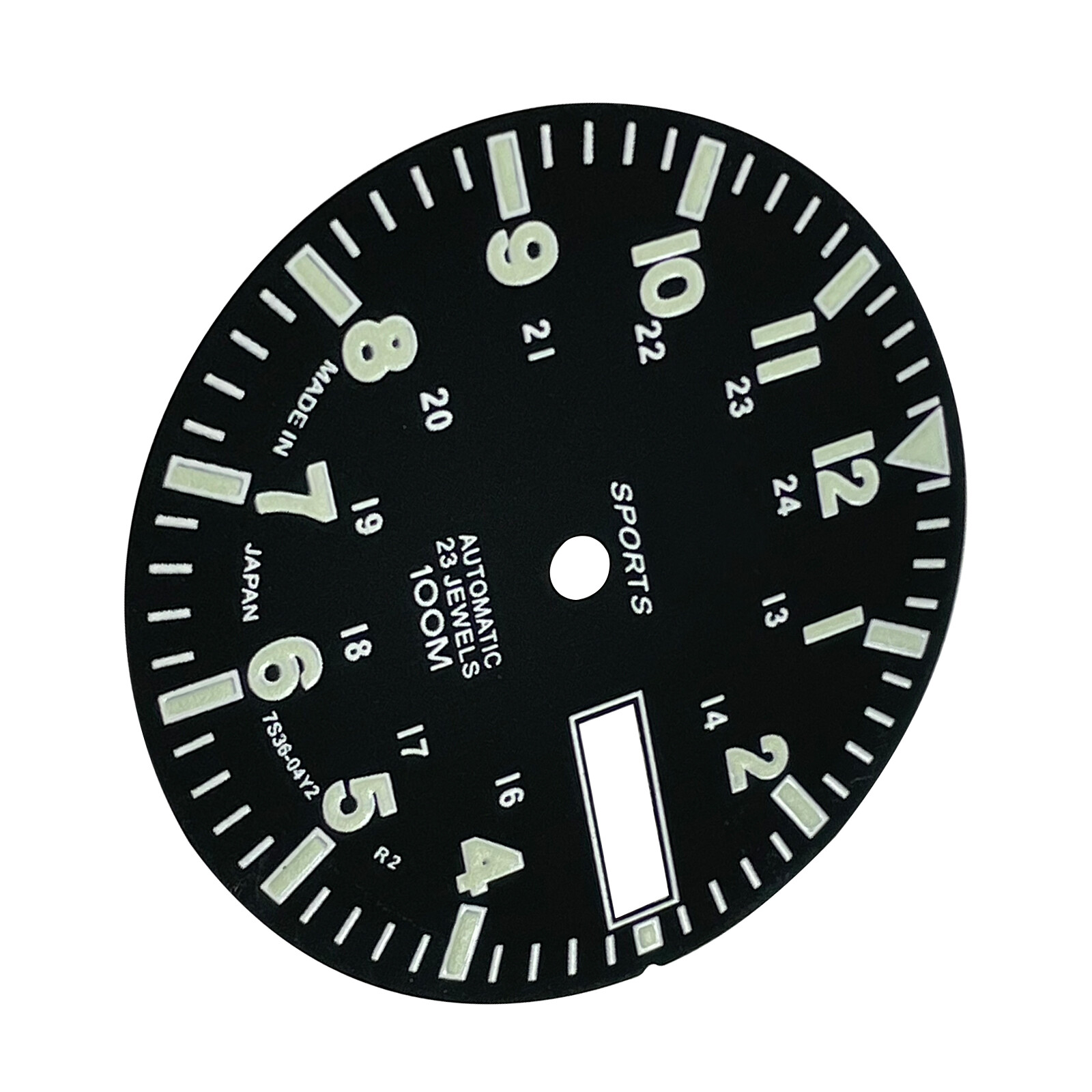 28.5mm C3 Green Luminous Watch Dial Face for NH36A Automatic Mechanical Movement