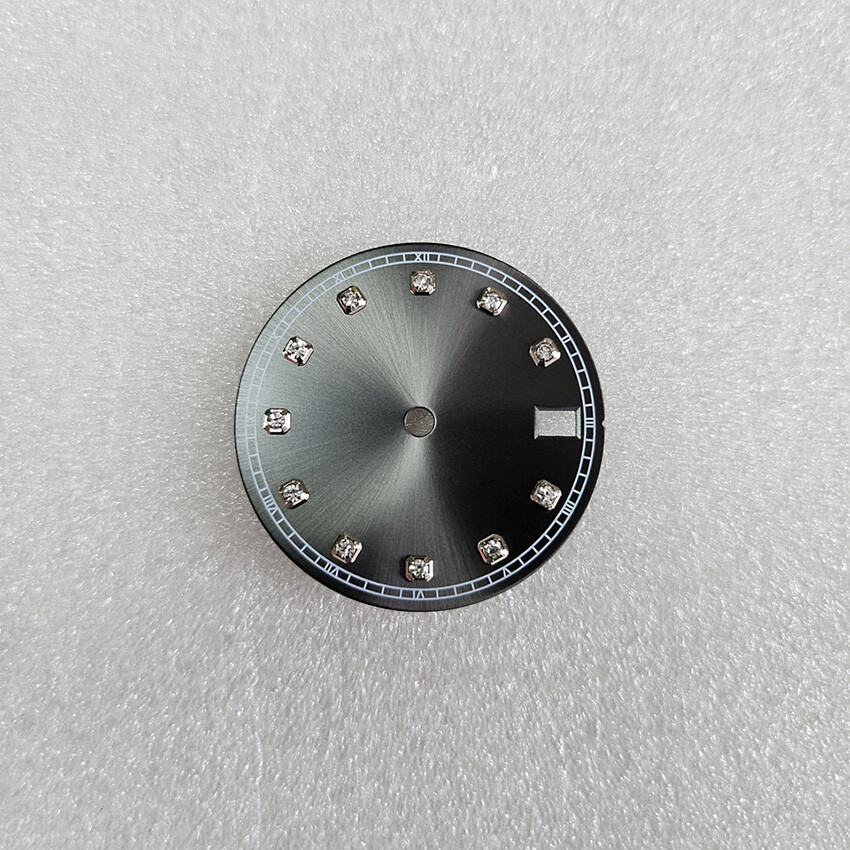28.5MM Silver Edge Watch Dial Watch Accessories for NH35/NH36 Movement