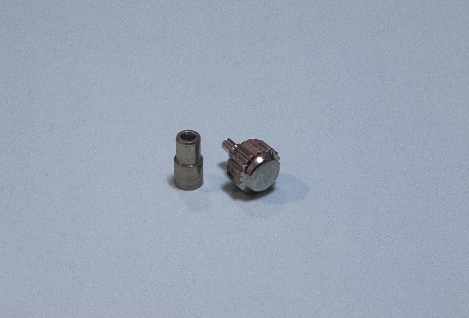 Parts of Heuer 1000 watch vintage: Crown and Tube – no Logo