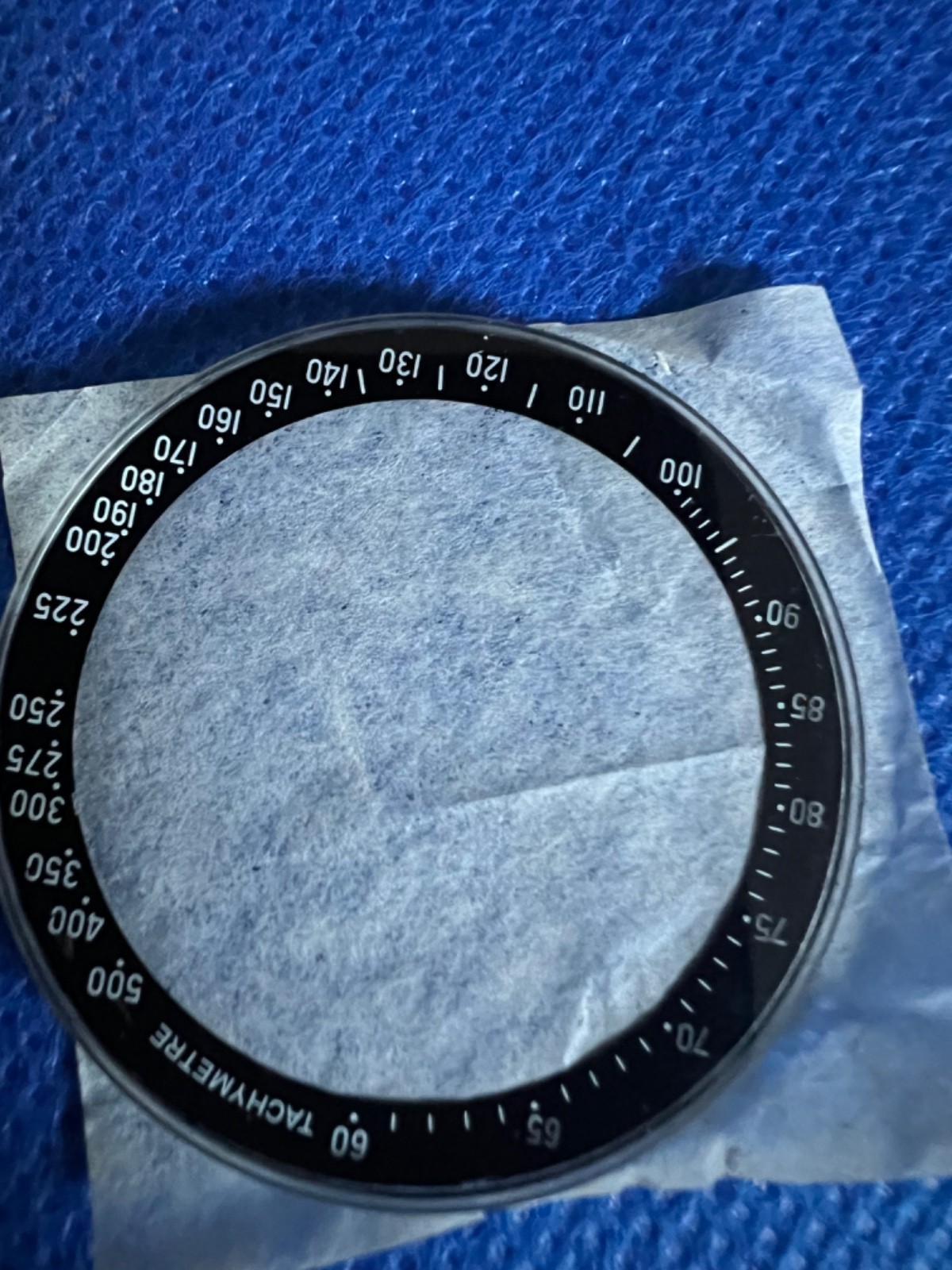 Omega original unused black 37mm Speedmaster bezel and glass 37mm 063TN5146TA