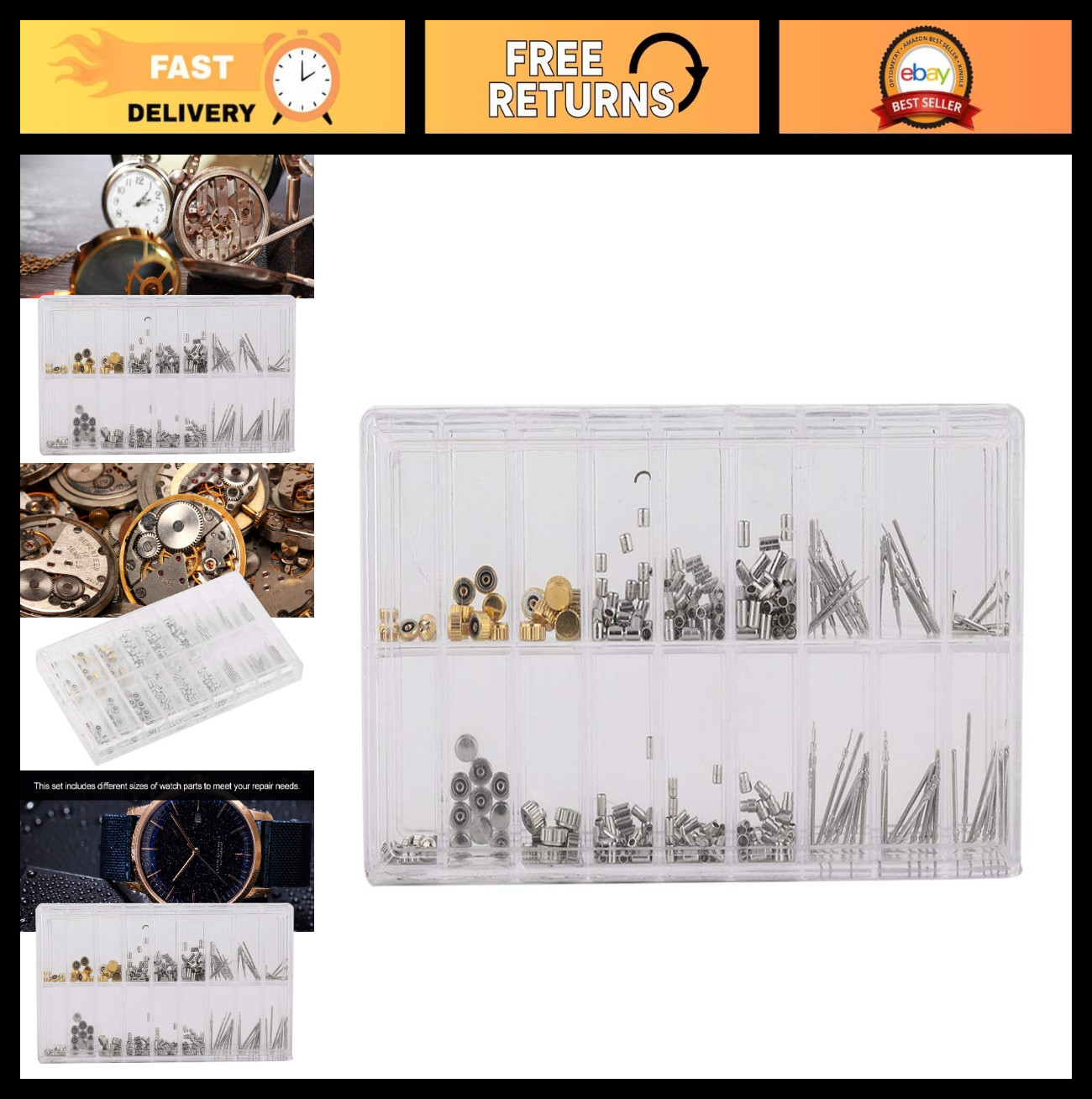 Watch Stem & Crown Repair Tool Set – Professional Replacement Parts for Watches