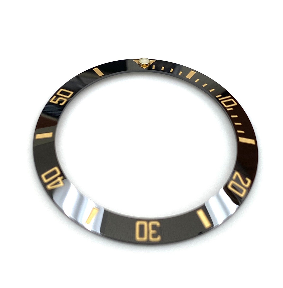 Black/Gold Ceramic Bezel Insert for Rolex 41mm Submariner 126613LN & 126618LN