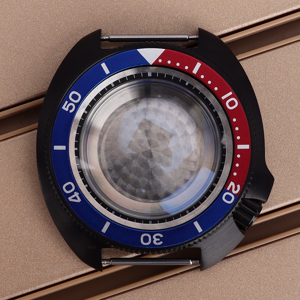 FEIYASHI Sapphire PVD Diver Watch Case 44mm turtle Style 10ATM For Seiko NH35 36