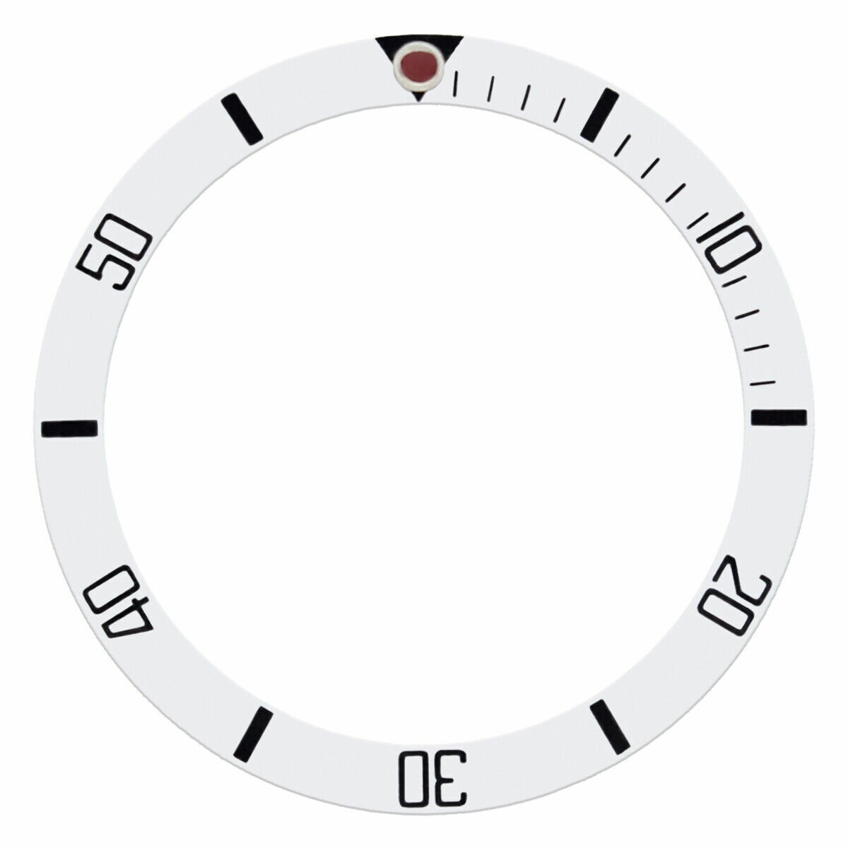 Silver Aluminum Replacement Bezel Insert 37.60mm x 30.70mm Diver Watch