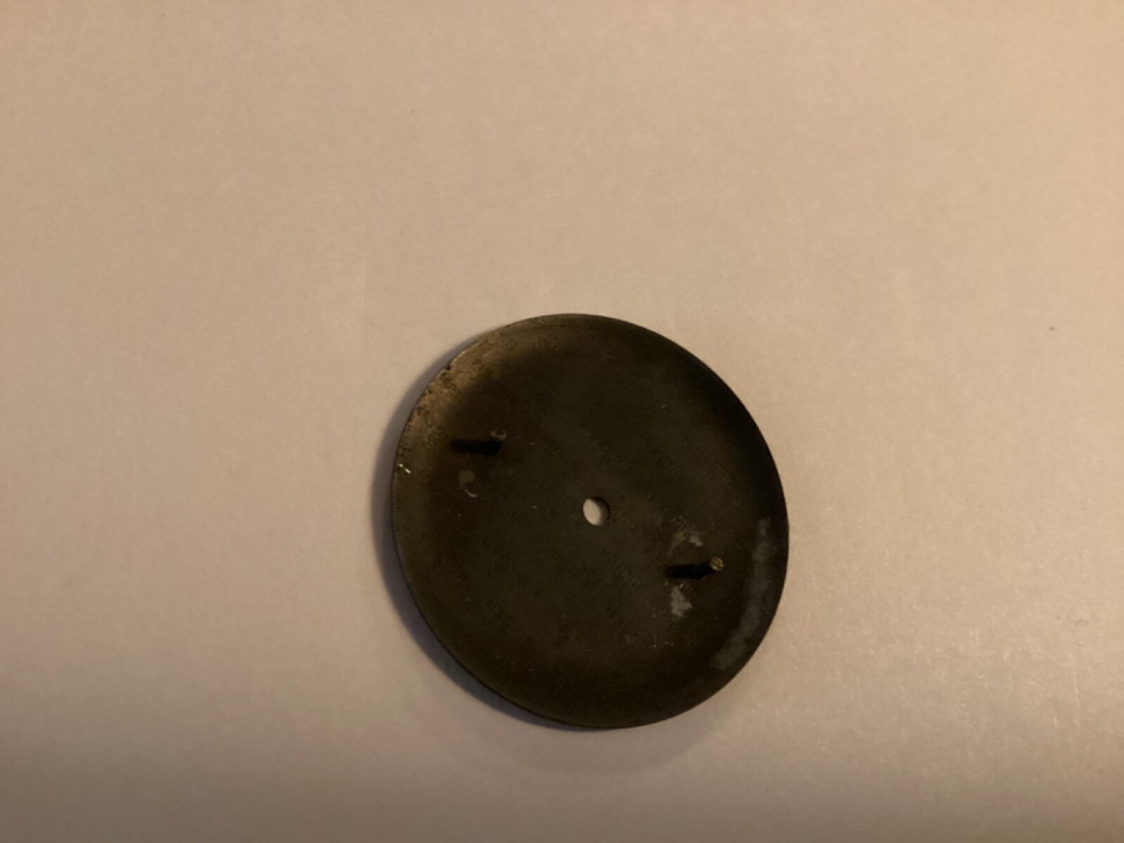 Benrus black dial silver markers never used for DN 21 watch movement 28.43mm