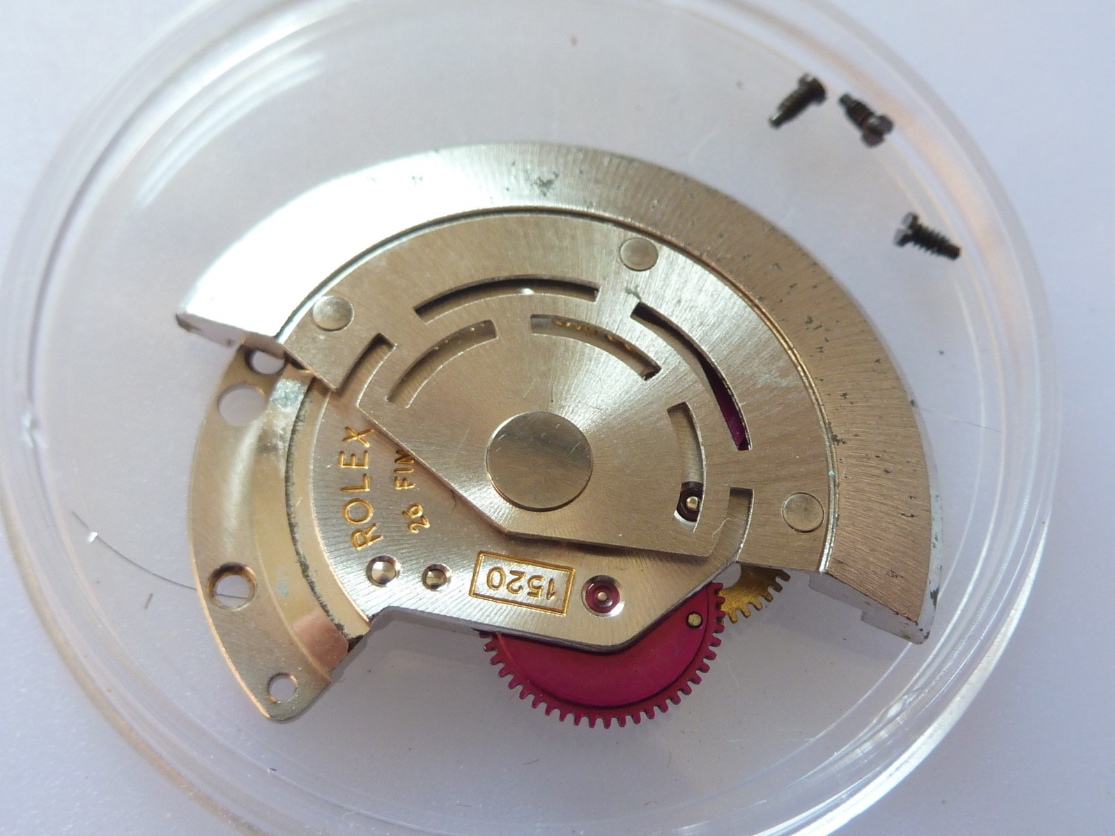 GENUINE Authentic Rolex Rotor + bridge 1520 perfect condition completely & screw