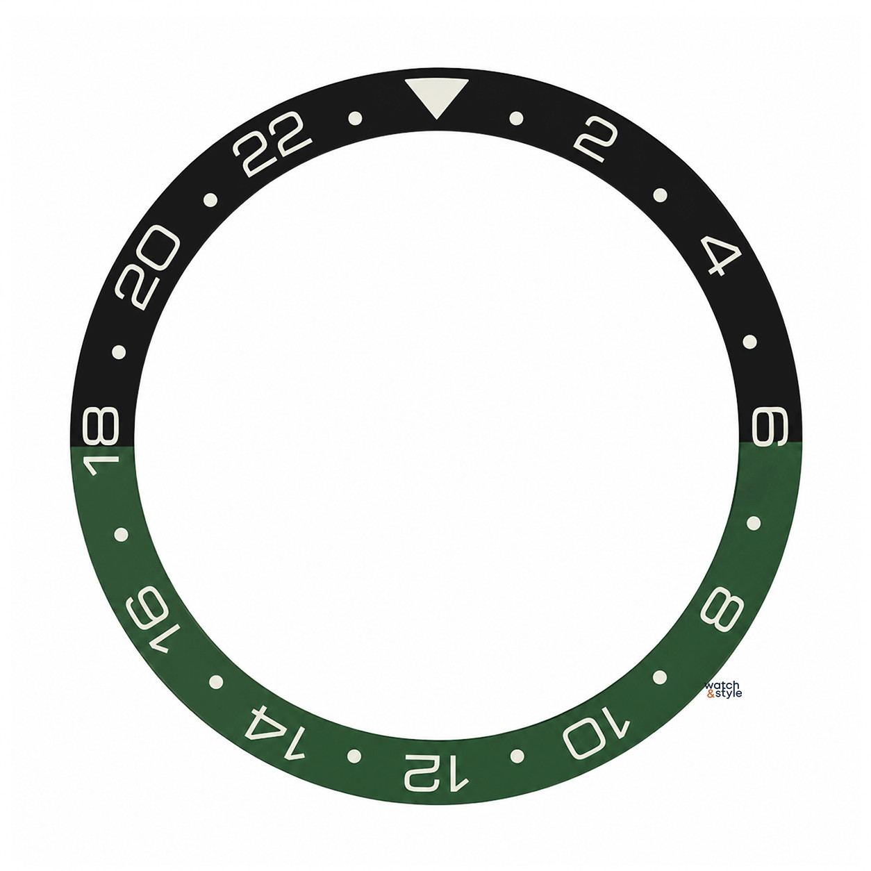 GI002 SKX007/SRPD Flat Glass Bezel Insert – Lumed GMT Black/Green