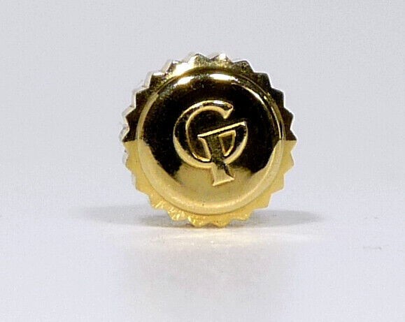 GIRARD-PERREGAUX. Yellow Gold Crown Screw Down Pusher. 6mm x 3.5mm New Old Stock