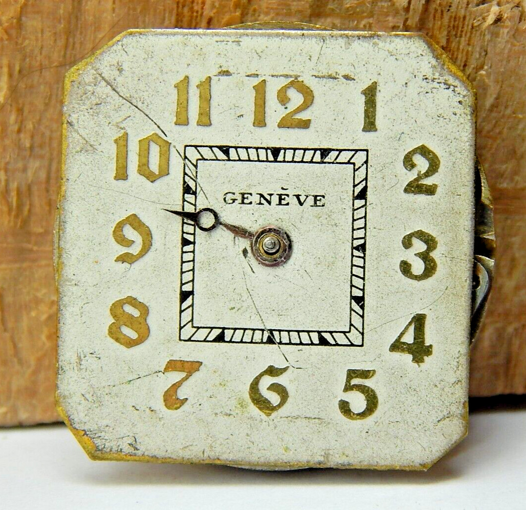 Vintage Geneve 15 jewel 2 adjustment men’s wrist watch movement good balance