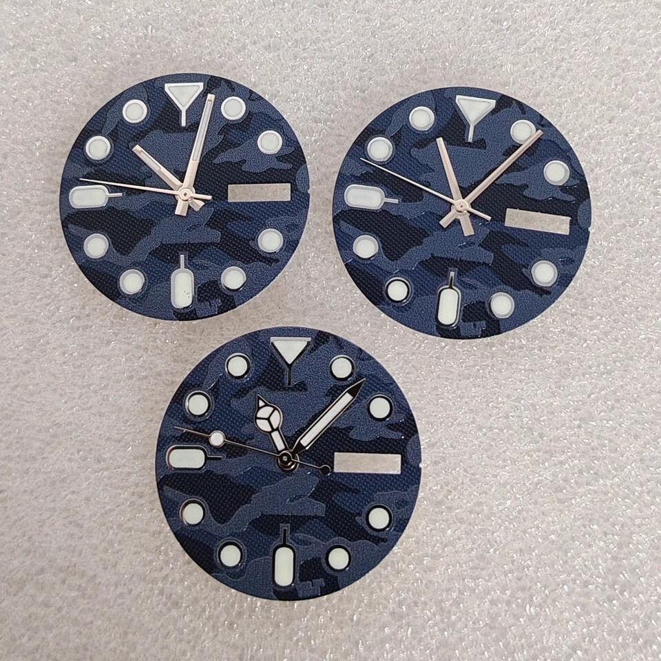 28.5mm NH36 Camouflage Dial Green Luminous for NH36/4R Movement Watch Accessorie