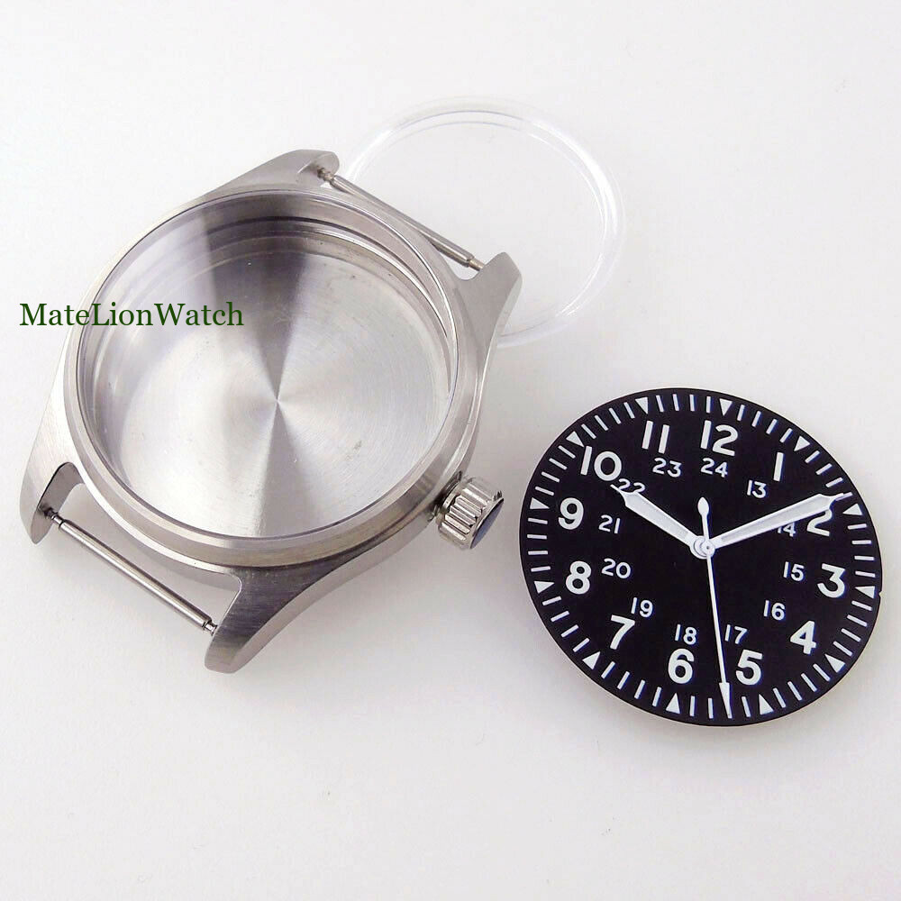 Fits NH35A ETA2824 PT5000 39mm 316L Watch Case Kit Sapphire Glass Luminous Dial
