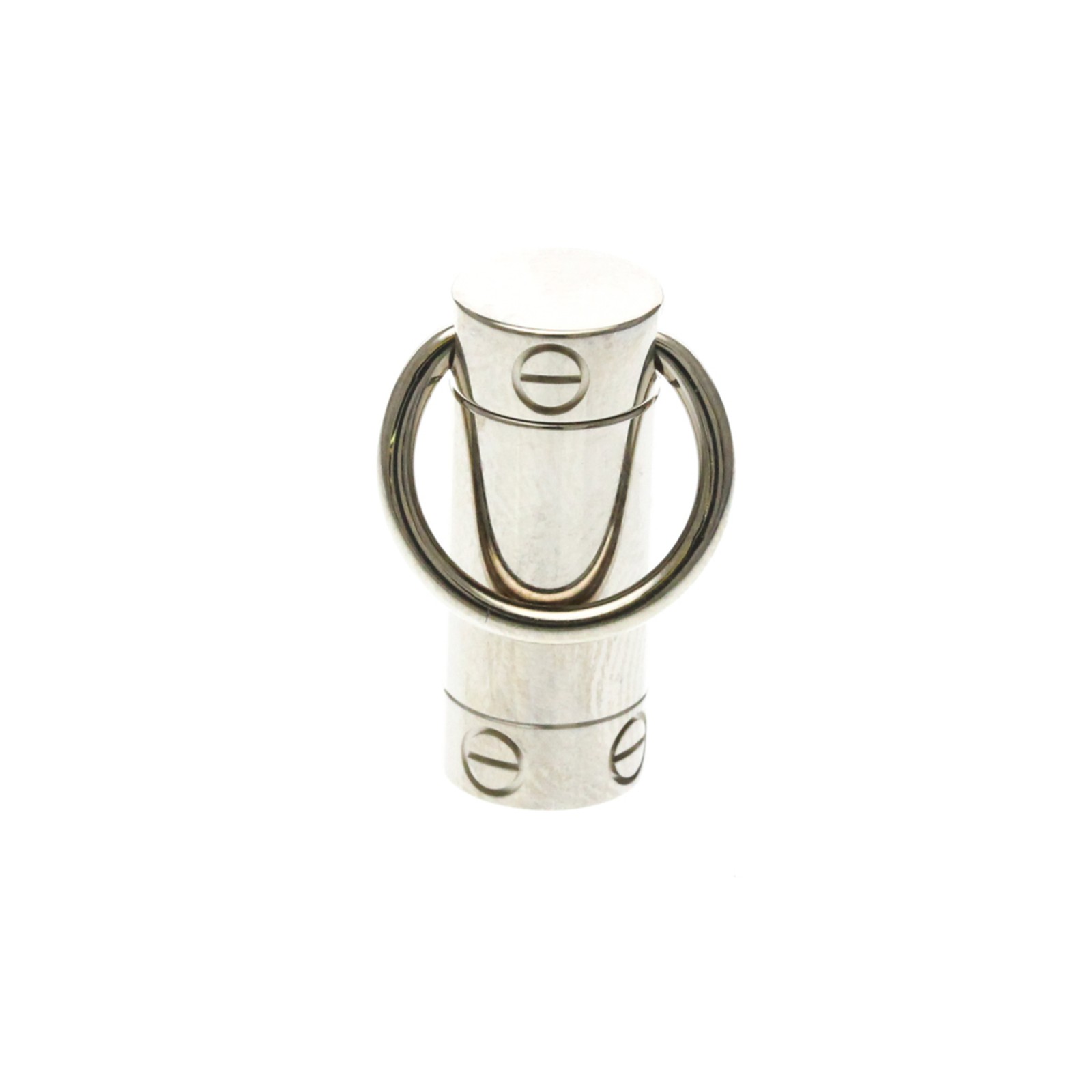 Cartier White Gold (18K) No Stone Necklace Charm Silver Love Screw… BF589975
